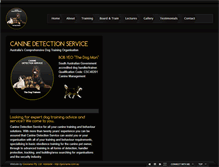 Tablet Screenshot of caninedetectionservice.com
